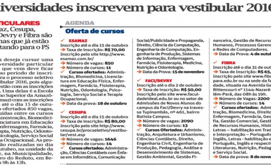 Vestibular da Esamaz e projeto de Biomedicina sÃ£o destaque na mÃ­dia